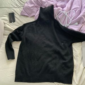 Chinti & Parker Anthropologie Black Cashmere Turtleneck